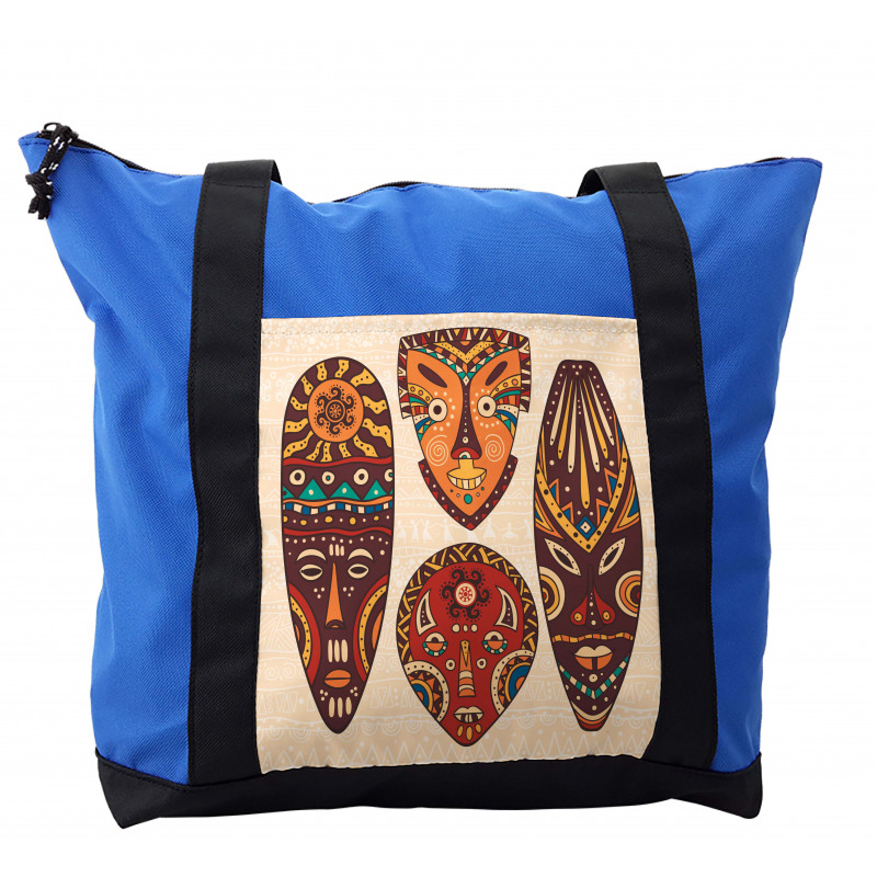 Indigenous Folk Mask Graphic Shoulder Bag