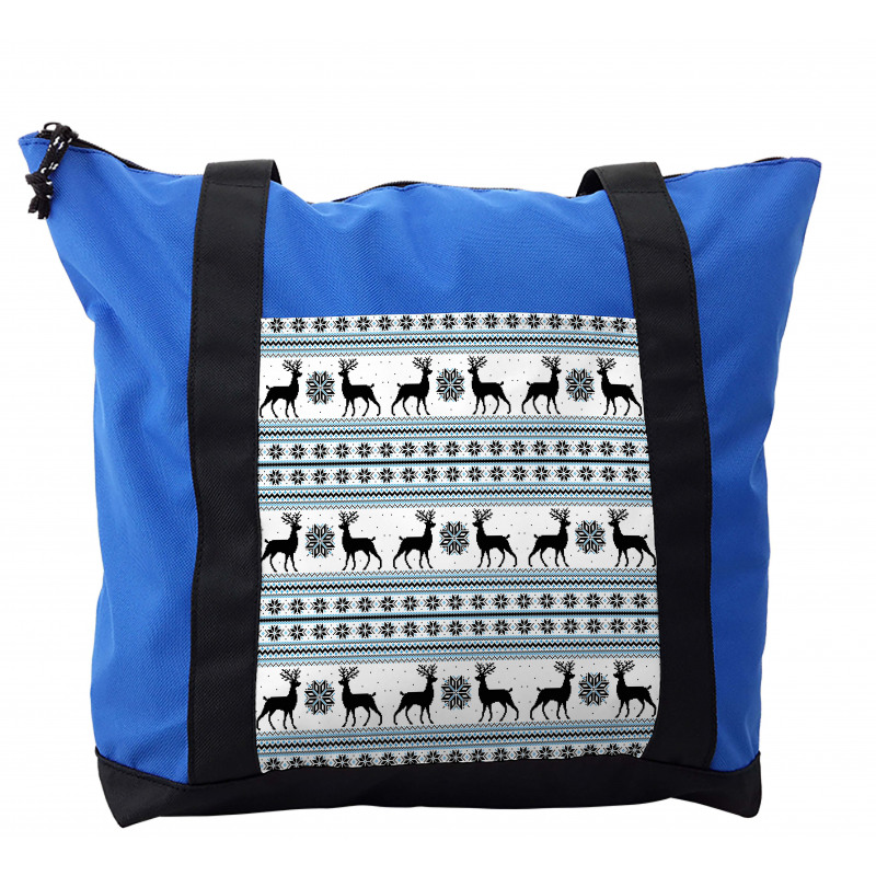 Zigzag Reindeer and Snow Shoulder Bag