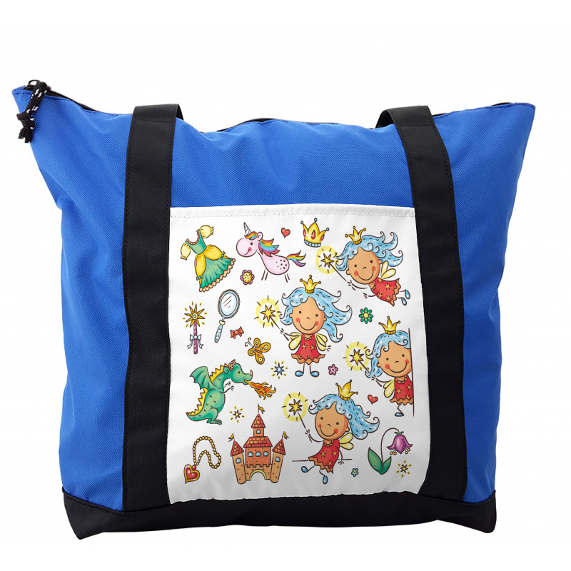 Cartoon Princess Motif Shoulder Bag