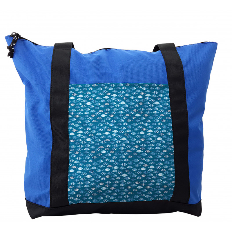Abstract Aquatic Design Shoulder Bag