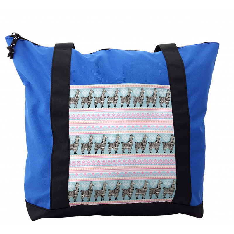 Patterned Alpaca Shoulder Bag
