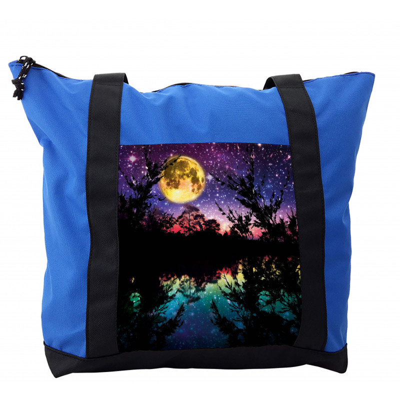 Night Sky Trees Shoulder Bag