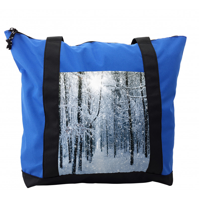 Snow Covered Forest Shoulder Bag