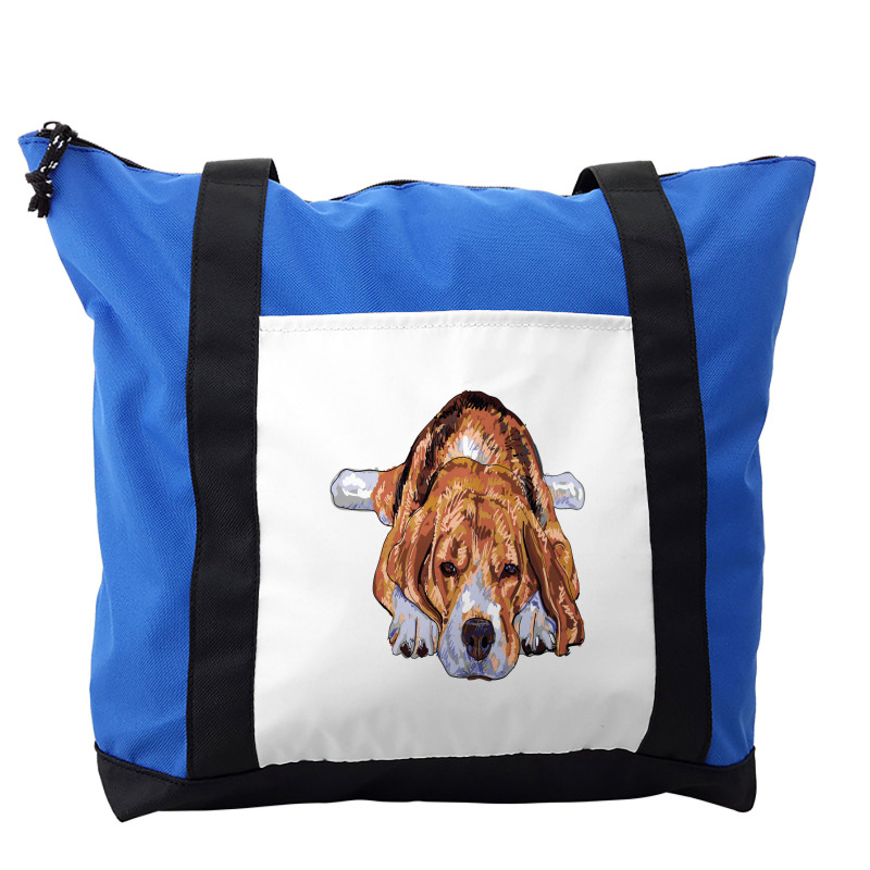 Old Dog Resting Sketch Shoulder Bag