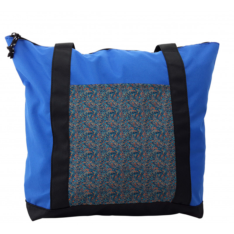 Abstract Stars on Blue Shoulder Bag