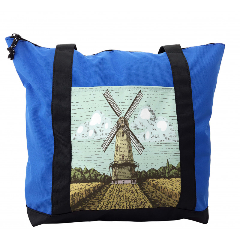 Windmill and Farmland Shoulder Bag