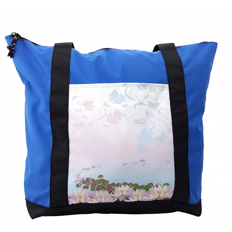 Water Lilies Pattern Shoulder Bag