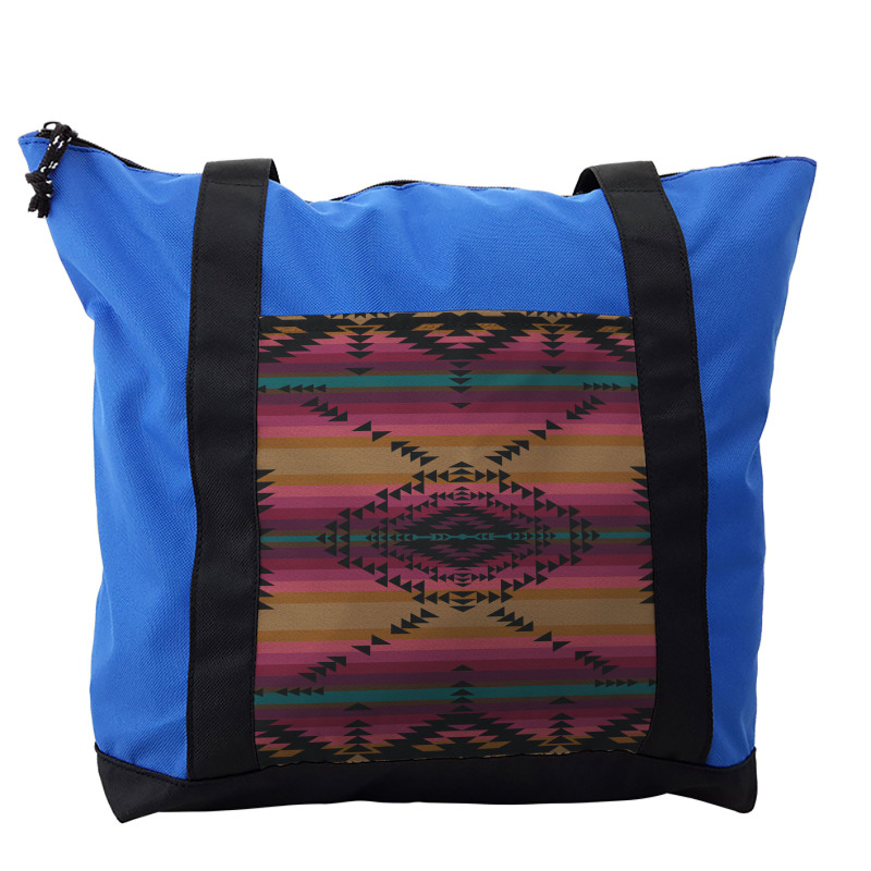 Colorful Stripes Triangles Shoulder Bag