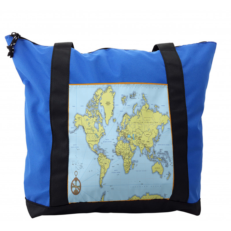 Adventure Detailed Map Shoulder Bag