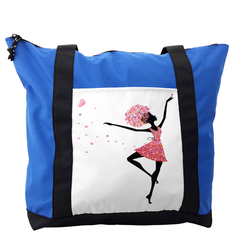 Floral Woman Dancing Shoulder Bag