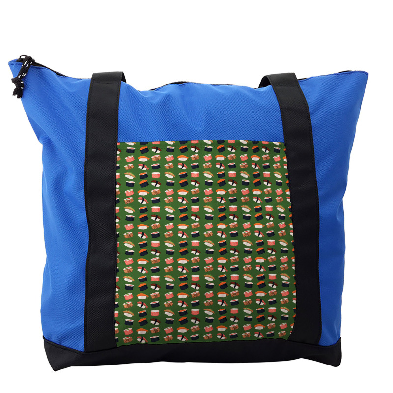 Seafood Rolls on Green Shade Shoulder Bag