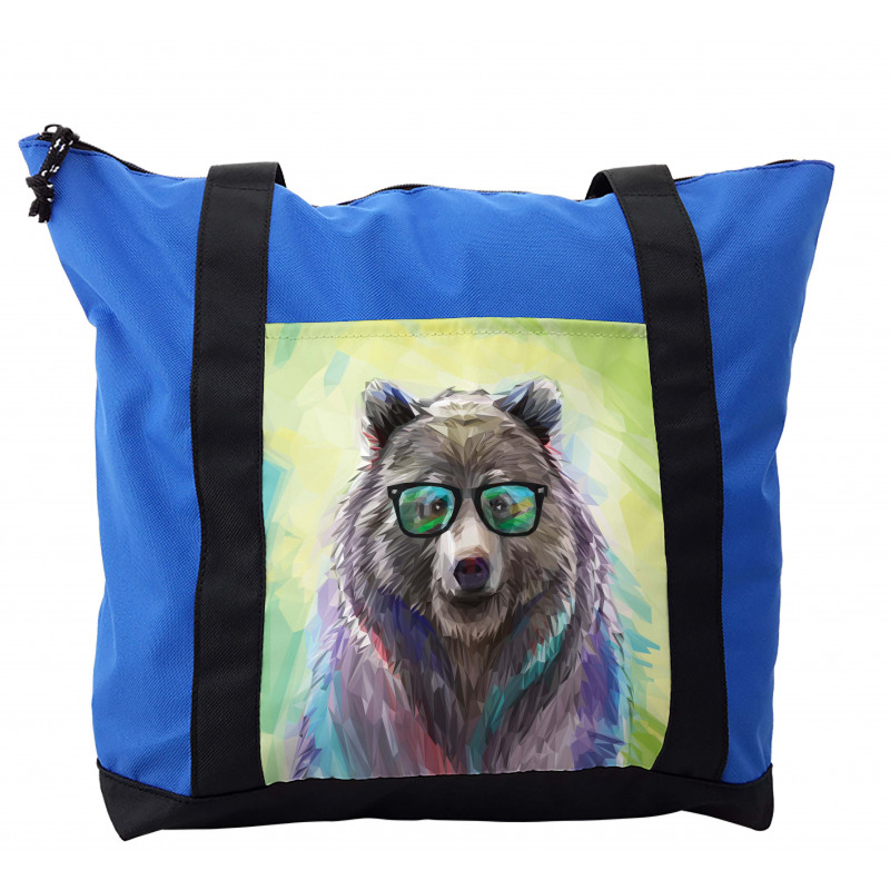 Colored Wild Bear Art Shoulder Bag