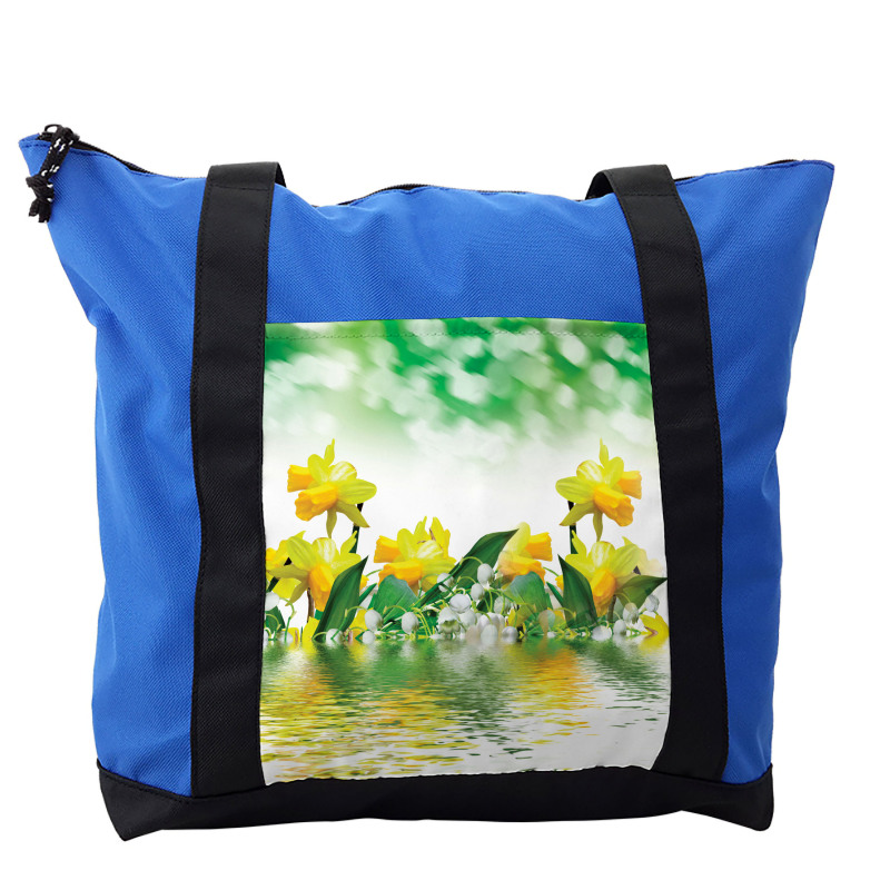 Daffodil Garden Art on Water Shoulder Bag