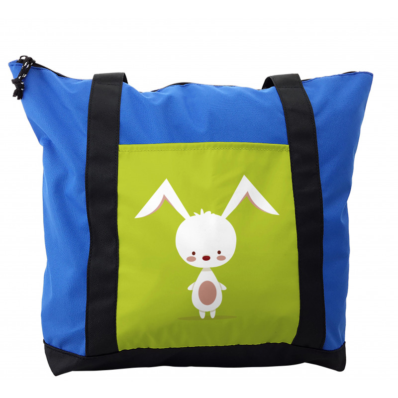 Cartoon Character on Green Shoulder Bag