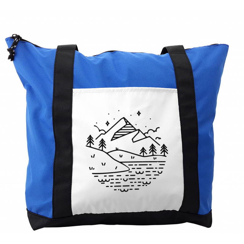 Trees Cliffs Night Flow Shoulder Bag