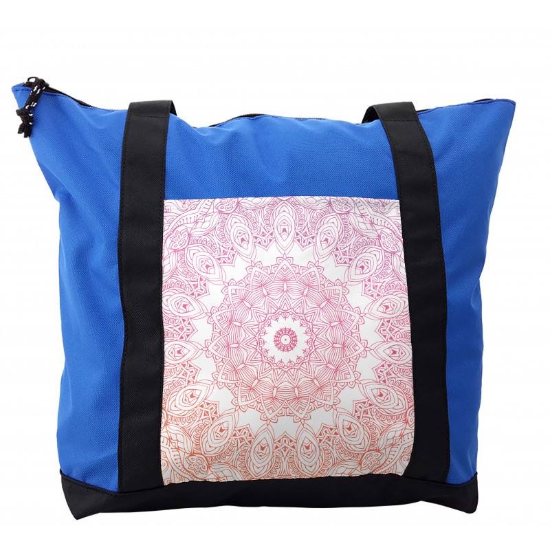 Outline Style Flowers Shoulder Bag