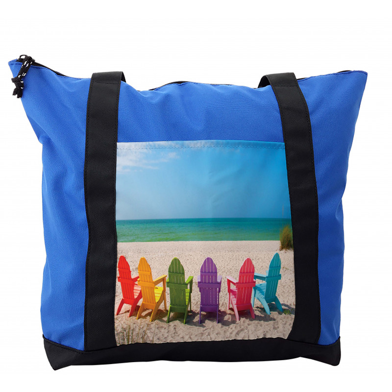 Colorful Wooden Deckchairs Shoulder Bag