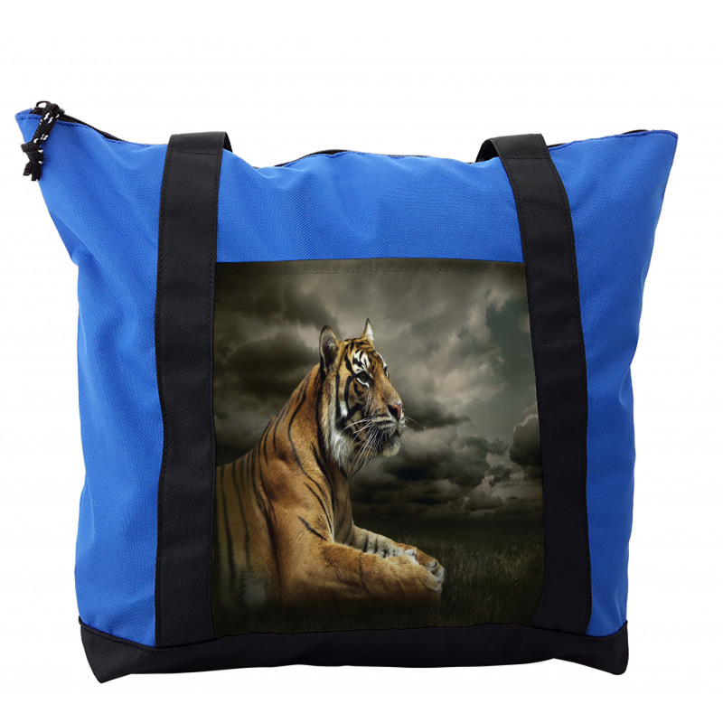 Jungle African Cat Clouds Shoulder Bag