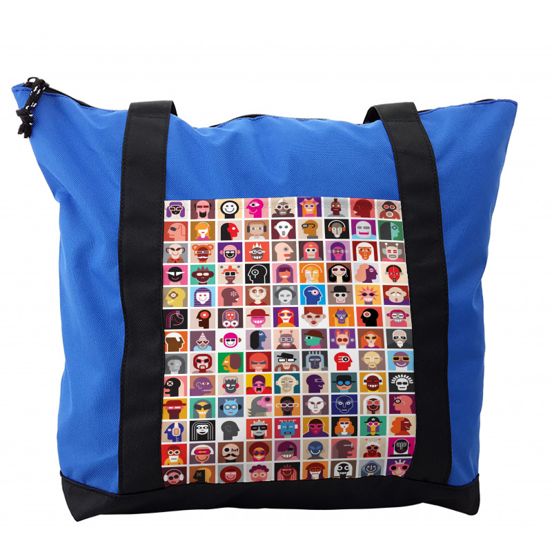 Cheerful Animated Portraits Shoulder Bag