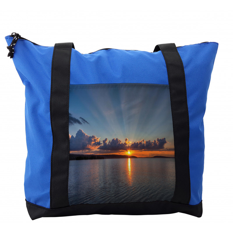 Sunset over Lake Horizon Shoulder Bag