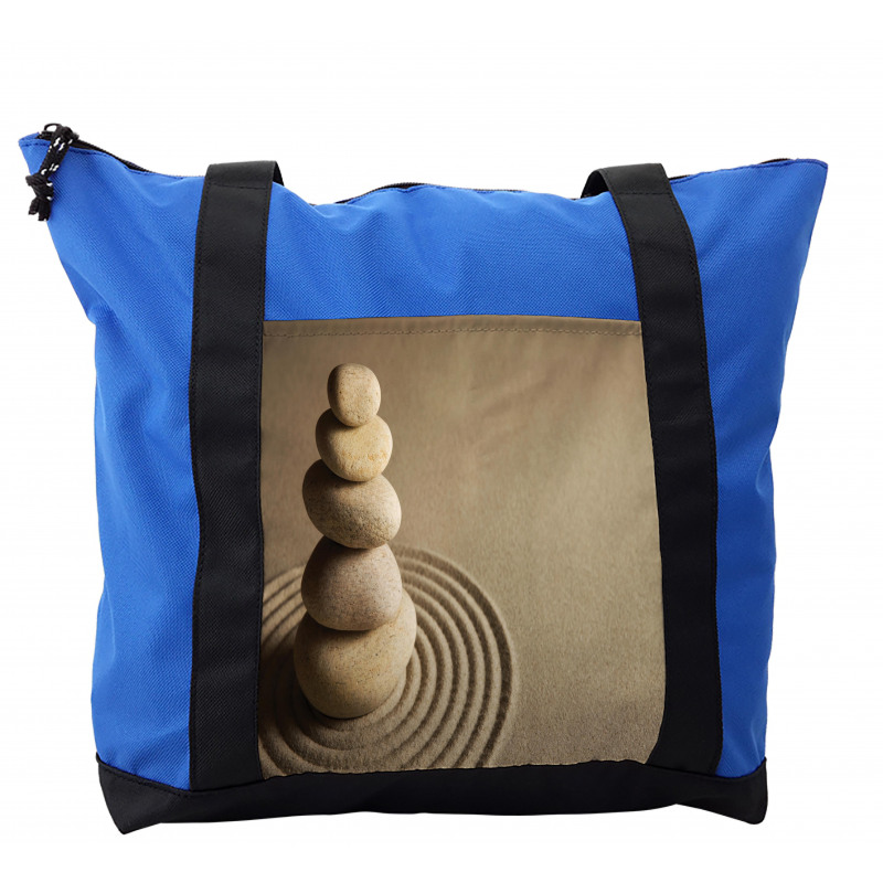 Balancing Stones on Sand Theme Shoulder Bag