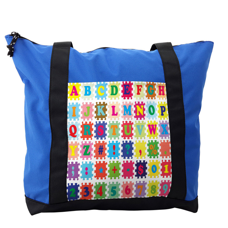 Alphabet and Numbers Shoulder Bag