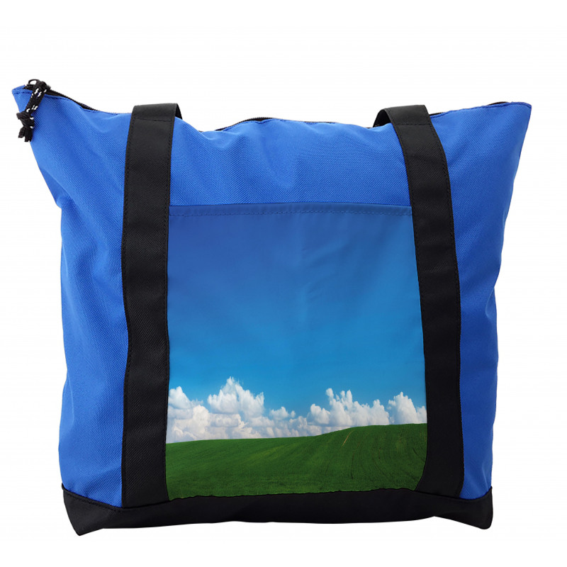 Puffy Clouds Nature Theme Shoulder Bag
