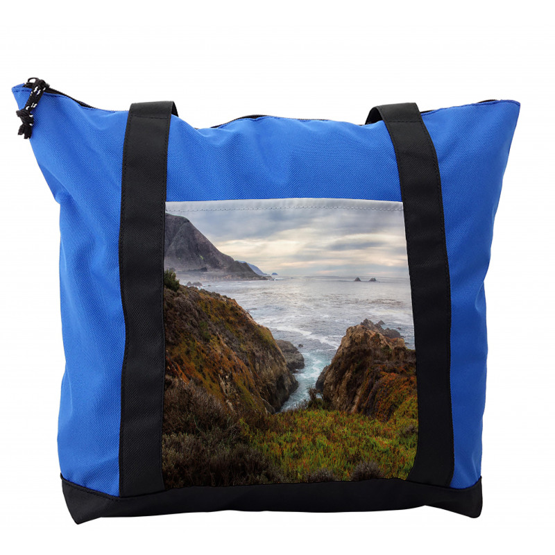 Ocean Coast Hazy Landscape Shoulder Bag