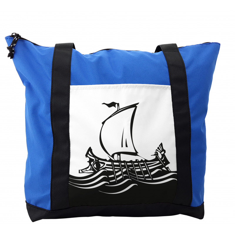 Greek Ship on Sea Shoulder Bag