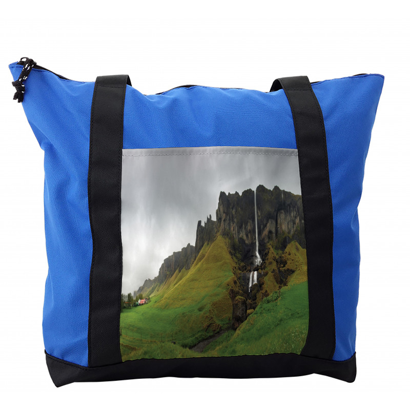 Waterfall Rocky Formations Shoulder Bag