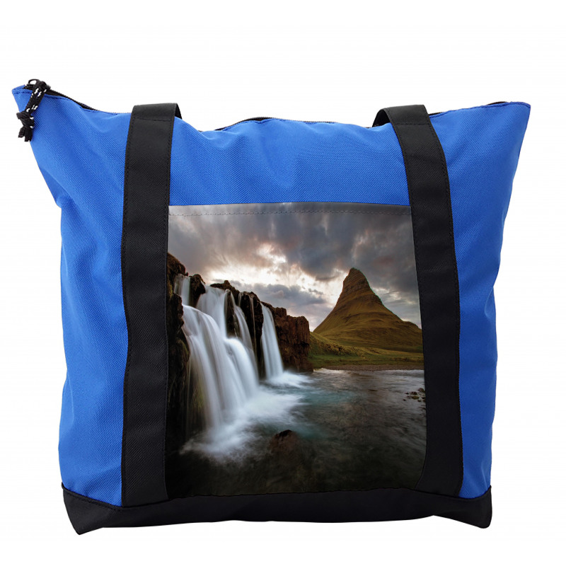 Cloudy Waterfall Volcanic Shoulder Bag