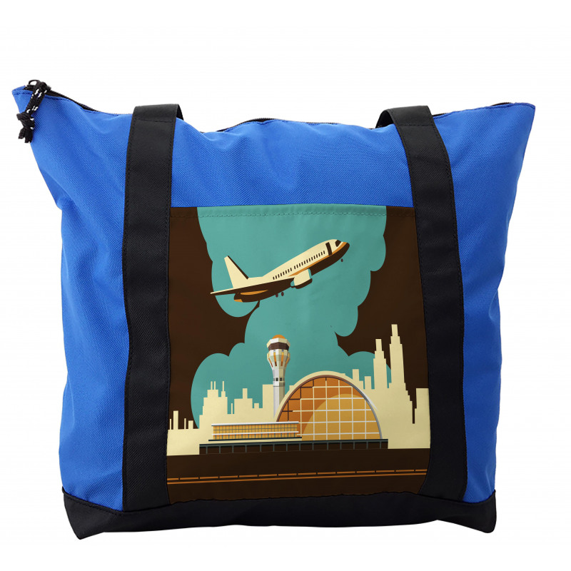 Airfield Plane and City Shoulder Bag