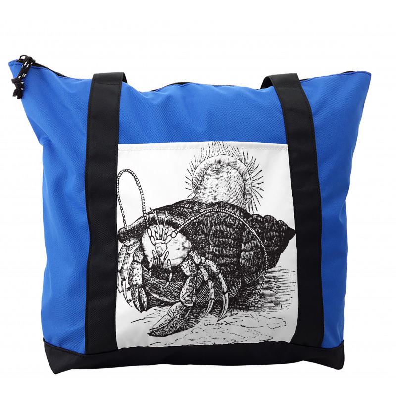 Pencil Drawn Sea Crab Shoulder Bag