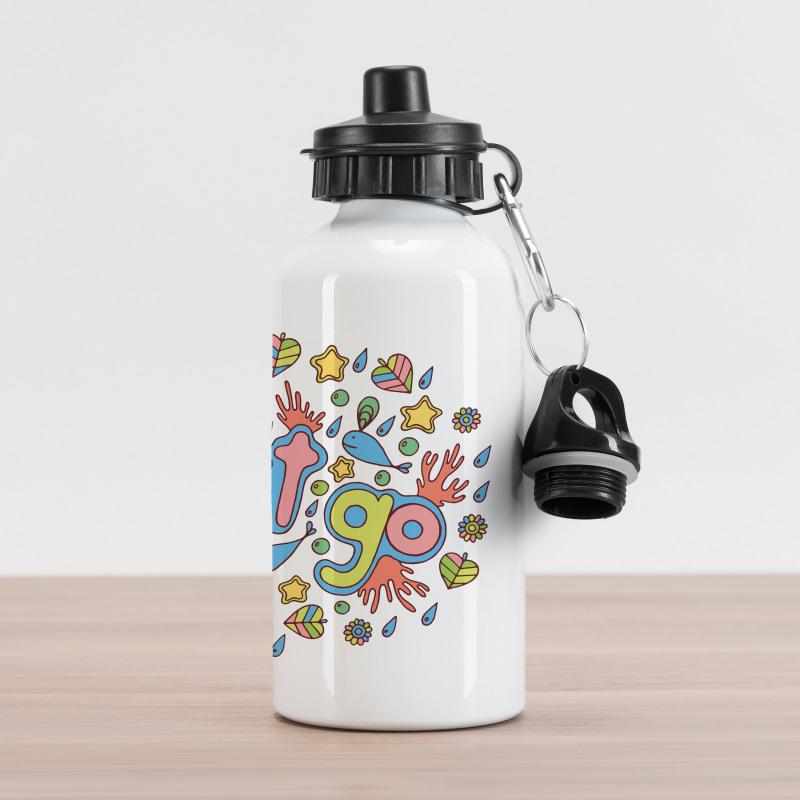 Colorful Graphical Art Aluminum Water Bottle