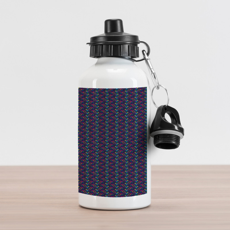 Triangles and Zigzags Aluminum Water Bottle