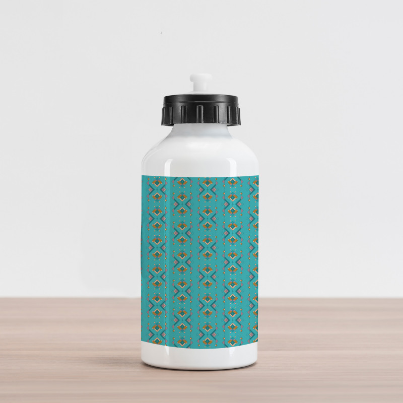 Rhombuses Zigzags Aluminum Water Bottle