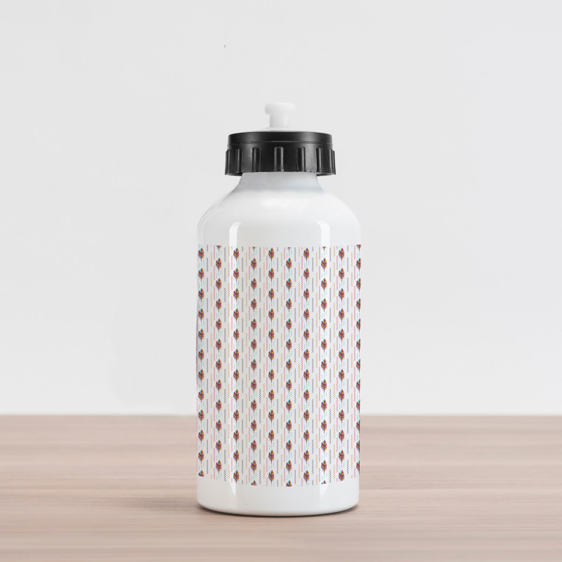 Bohemian Wavy Motifs Aluminum Water Bottle