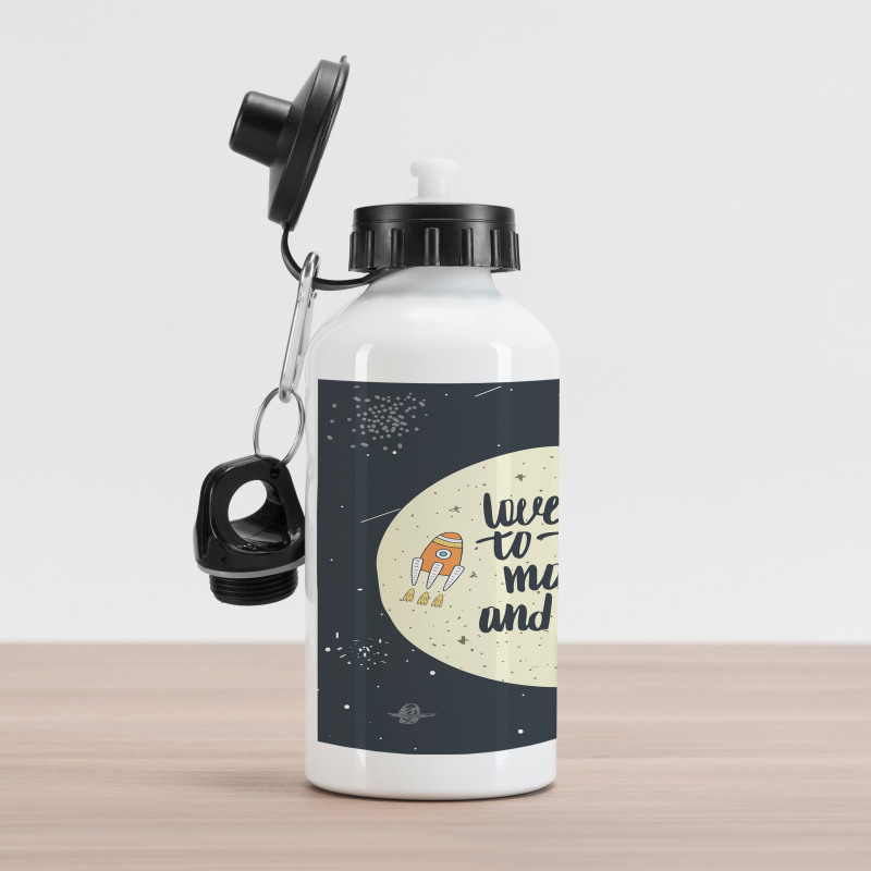 Love Affection Care Romance Aluminum Water Bottle