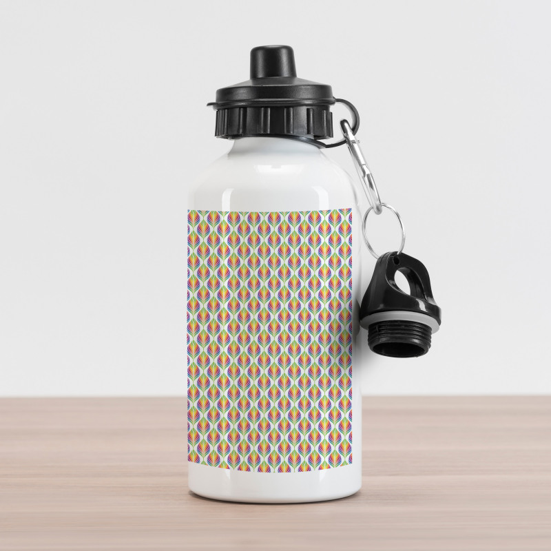 Rainbow Leaf Motifs Art Aluminum Water Bottle