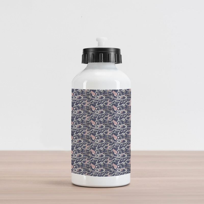 Pastel Snake and Branches Aluminum Water Bottle