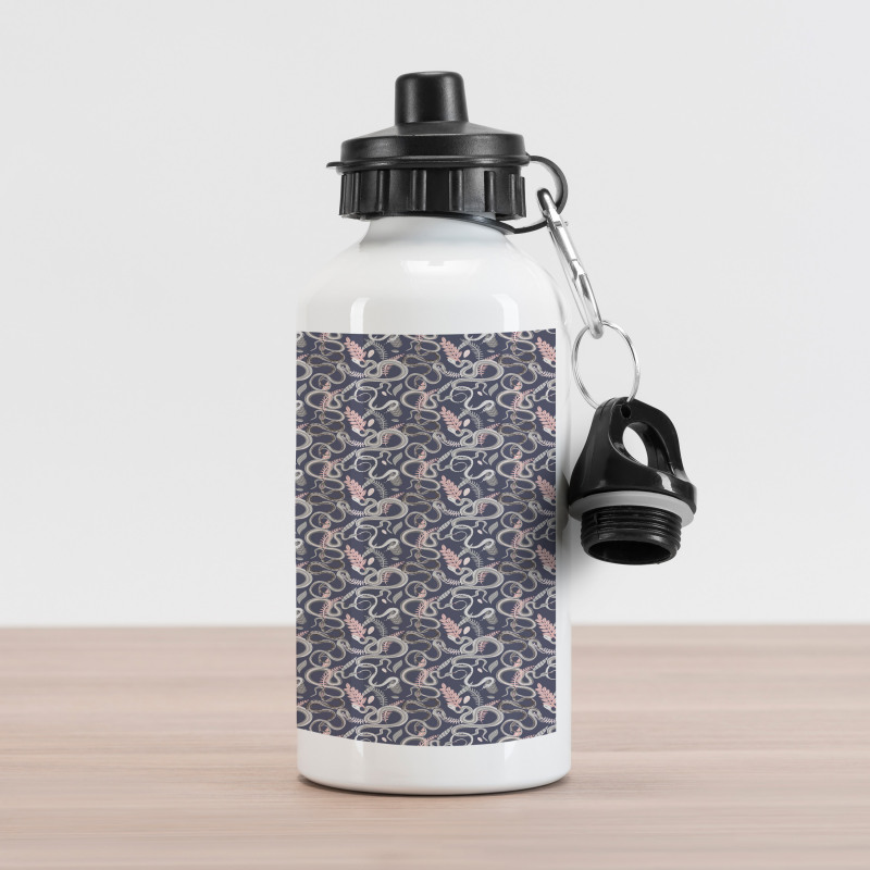 Pastel Snake and Branches Aluminum Water Bottle