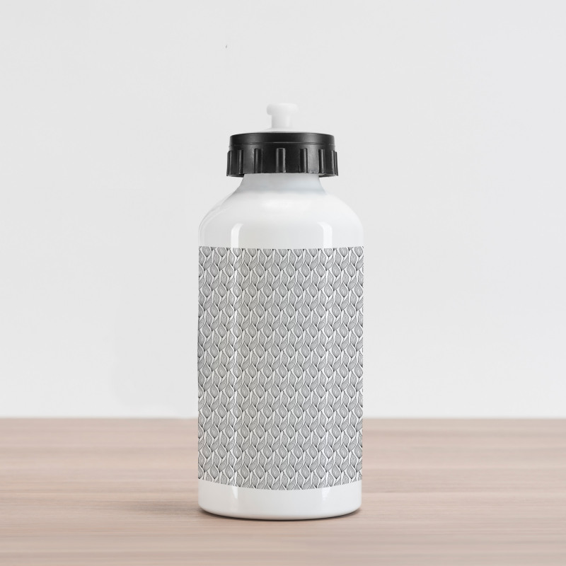 Symmetric Wavy Leaf Branches Aluminum Water Bottle