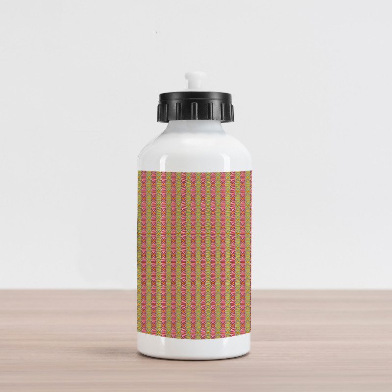 Triangles Stripes Artwork Aluminum Water Bottle