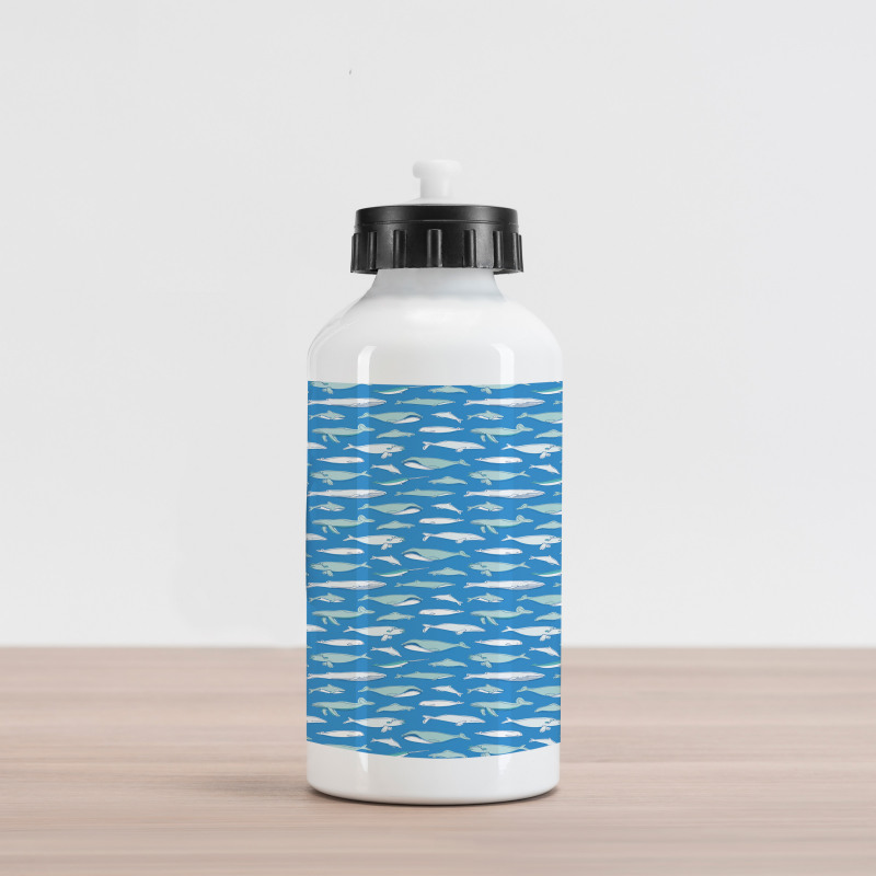 Mammal Fish Breeds on Blue Aluminum Water Bottle