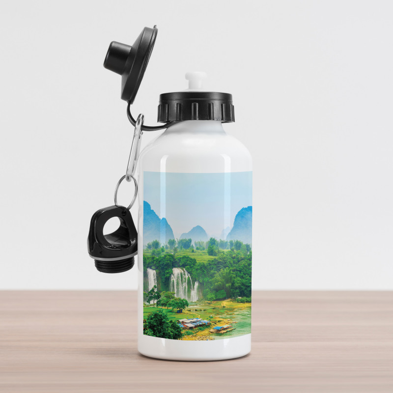 Misty Jungle Forest Aluminum Water Bottle