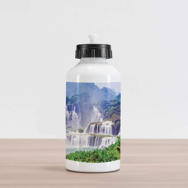 Waterfall Tropical Plant Aluminum Water Bottle