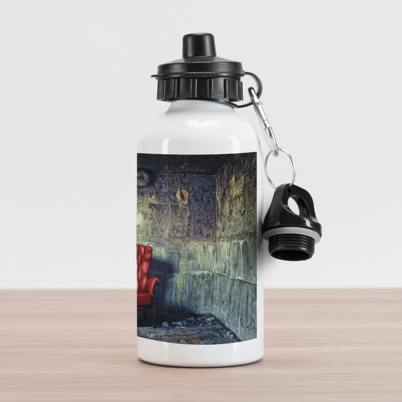 Old Armchair Messy House Aluminum Water Bottle