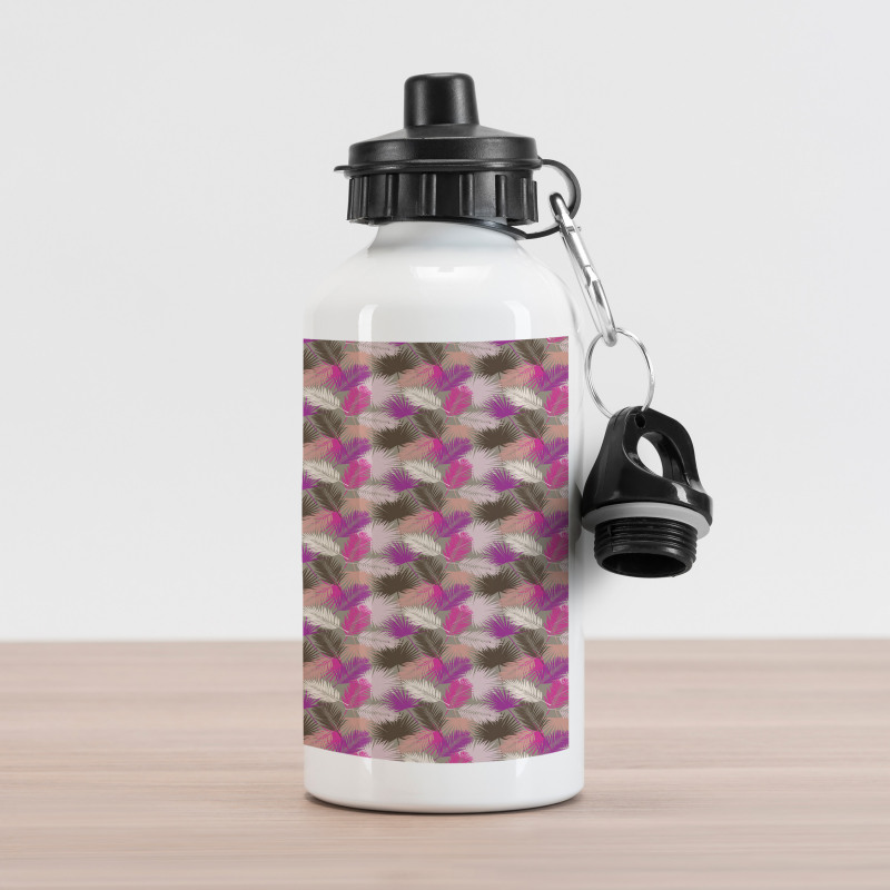 Colorful Bohemian Leaves Aluminum Water Bottle