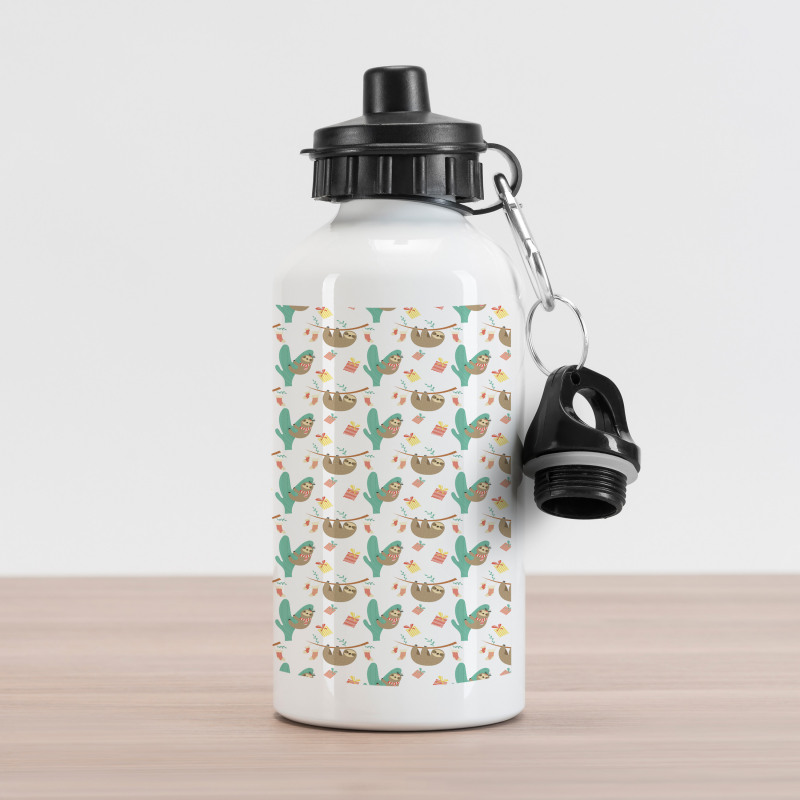 Sloths Holiday Socks Aluminum Water Bottle