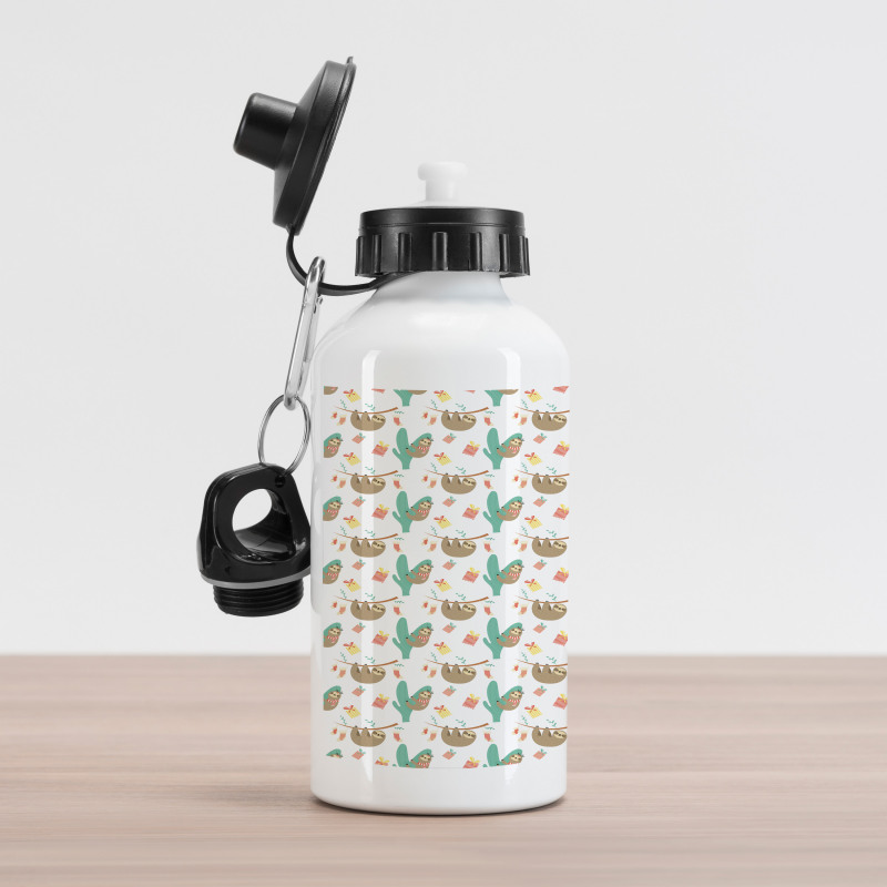 Sloths Holiday Socks Aluminum Water Bottle